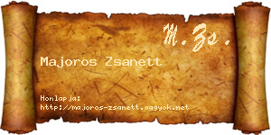 Majoros Zsanett névjegykártya